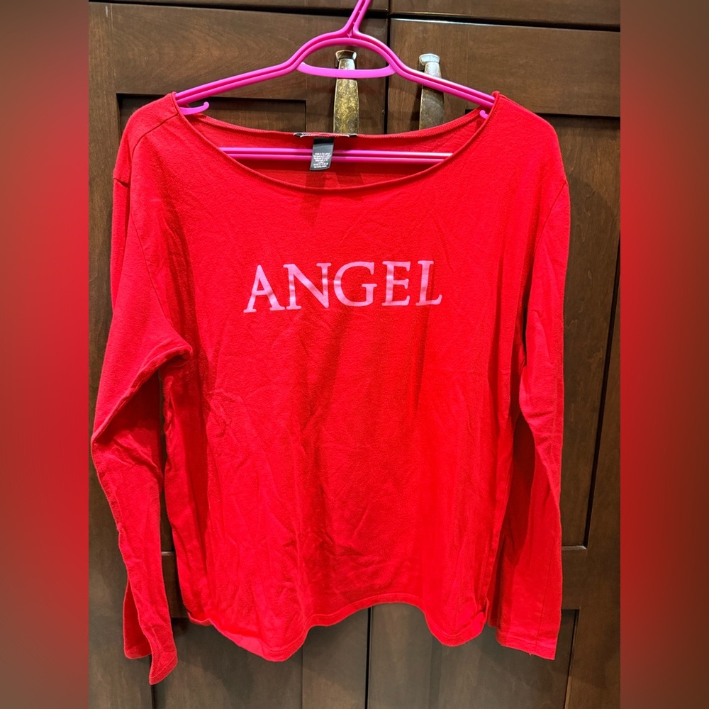 Victoria's Secret medium Red 'Angel' Long Sleeve Top